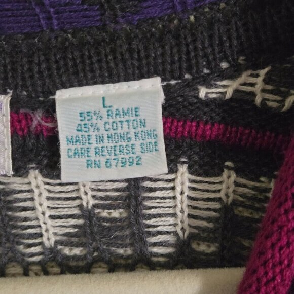 Segrets Sun Print Vintage Tunic Rolled Neck Sweater Size L - Picture 5 of 5